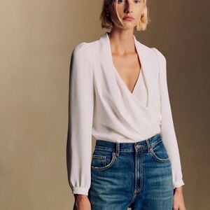 Sezane Abelia Blouse Ecru | Size 6